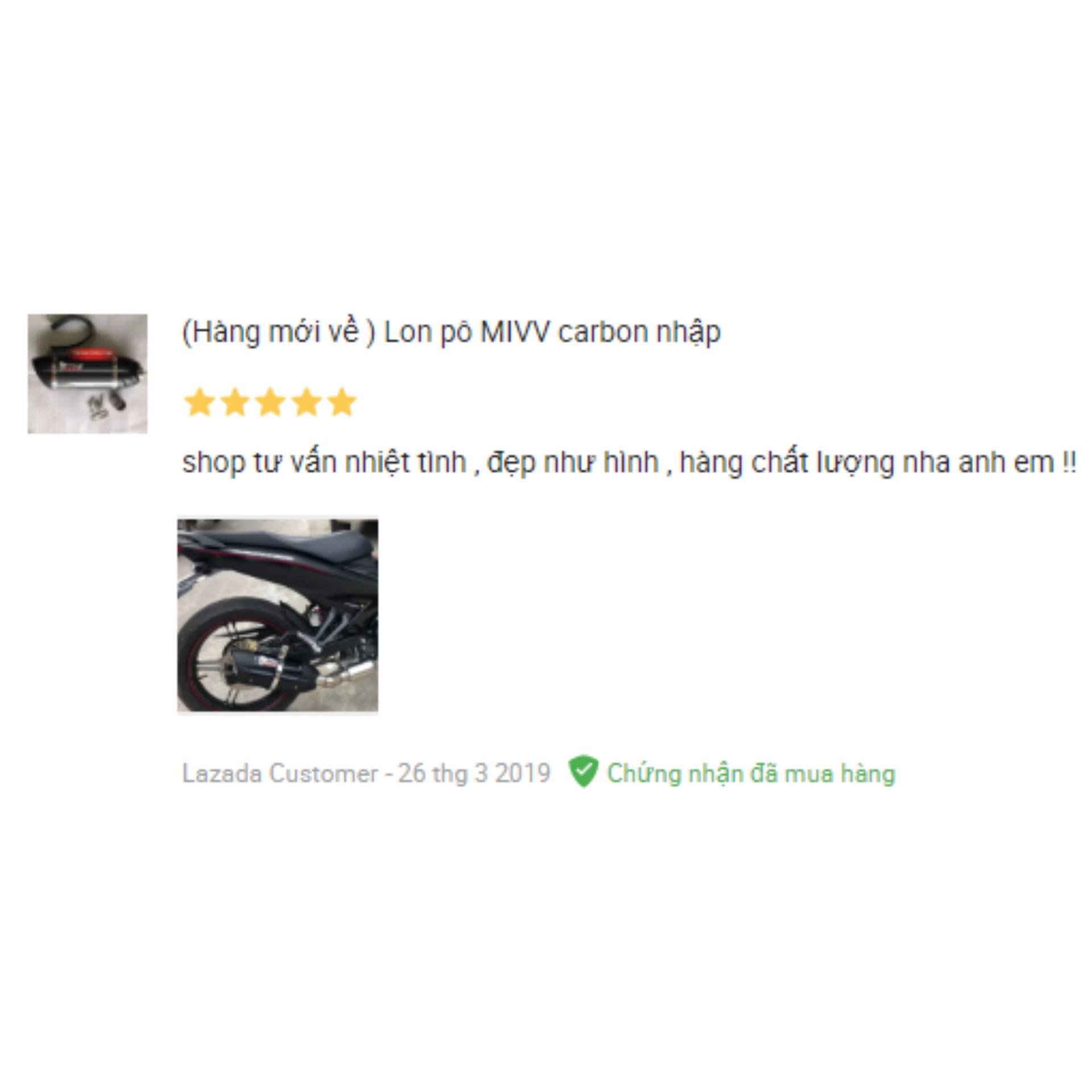 (Hàng mới về ) Lon pô MIVV carbon nhập