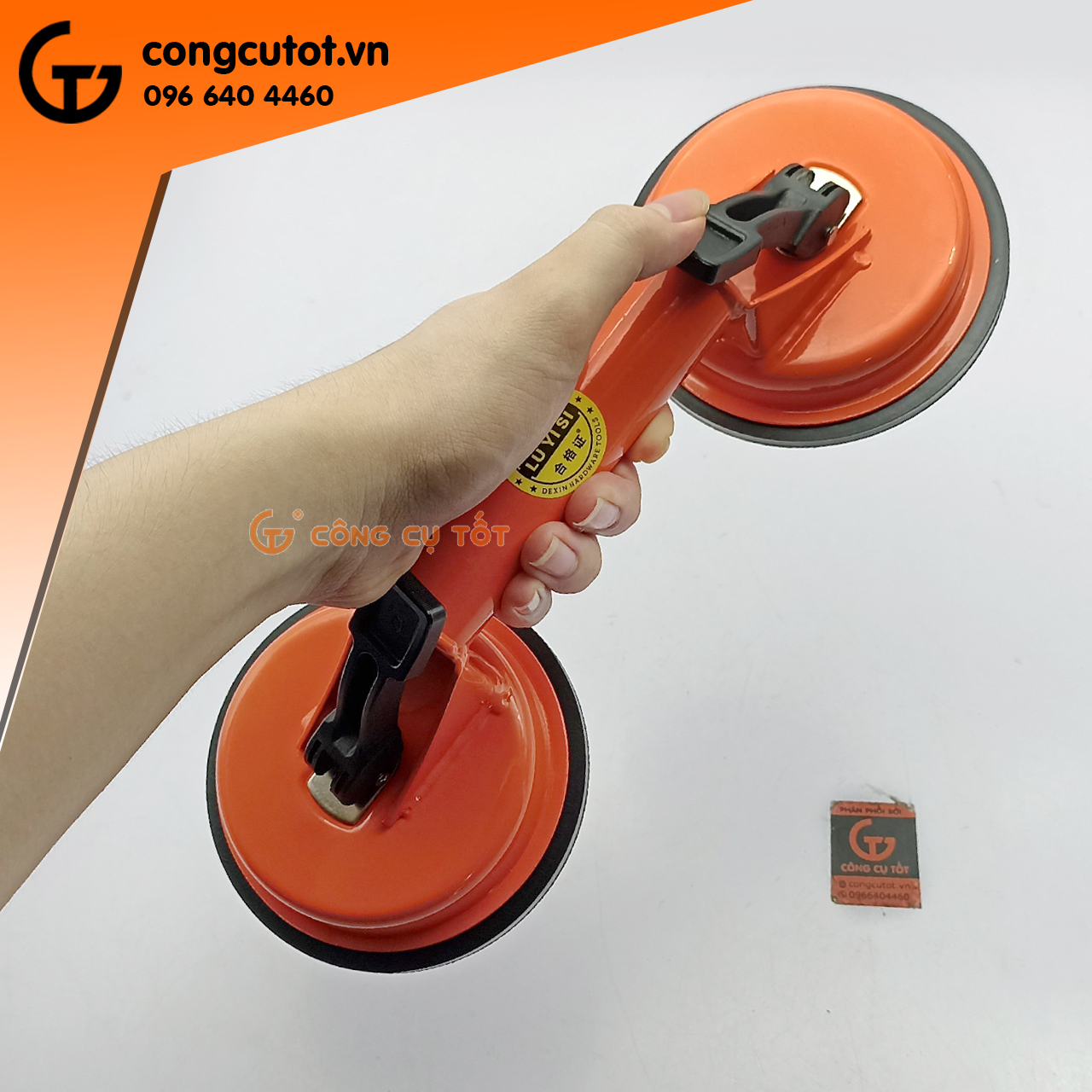 Tay hít kính, gạch 2 chấu