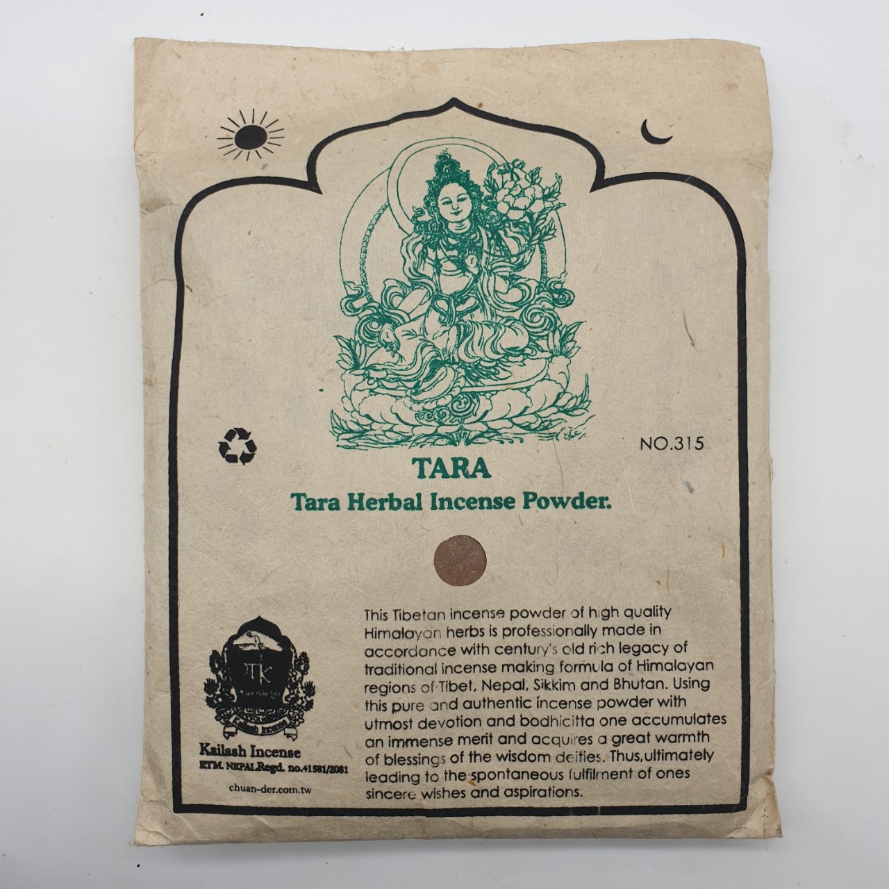 Bột bổn tôn tara xanh 10gr