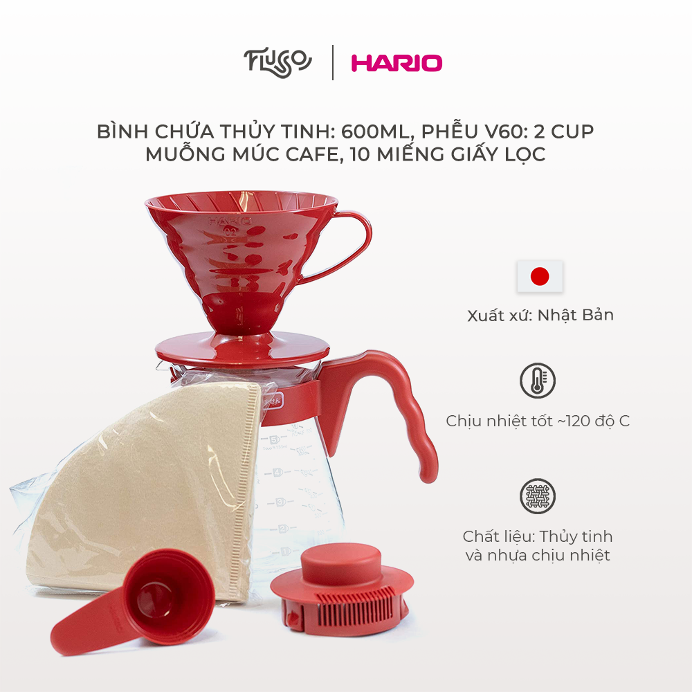 Set coffee Hario V60 2 cups-VCSD