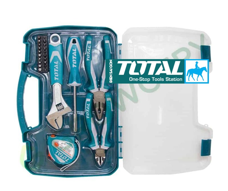 Bộ đồ nghề 25 công cụ dụng cụ sửa chữa total thkthp90256