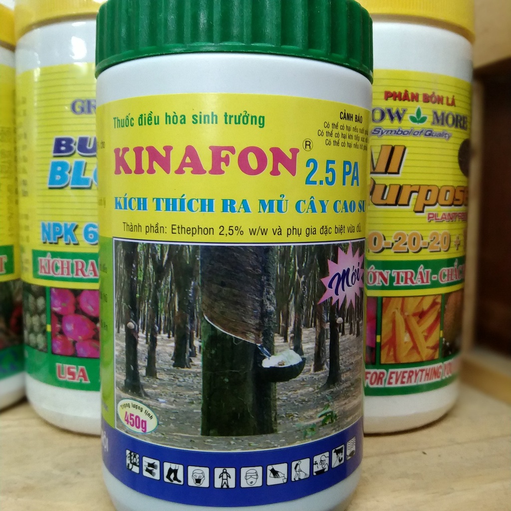Phân bón t huốc kích thích mủ cao su kinafon 2.5pa