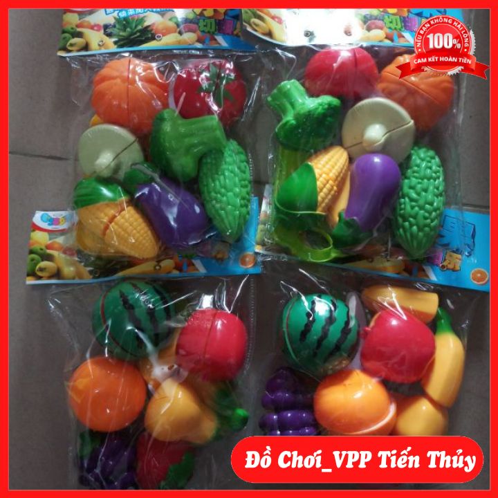 Bộ Đồ Chơi Cắt Gọt Rau Củ Hoa Quả Giúp Tăng Khả Năng Nhận Biết Và Vận Động Cho Bé