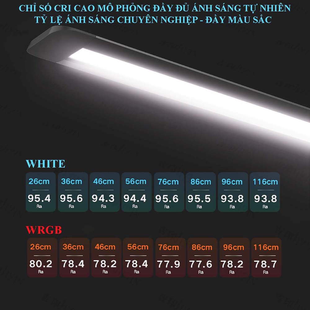 Đèn Led JIYIN WRGB thủy sinh cho bể 26-65cm