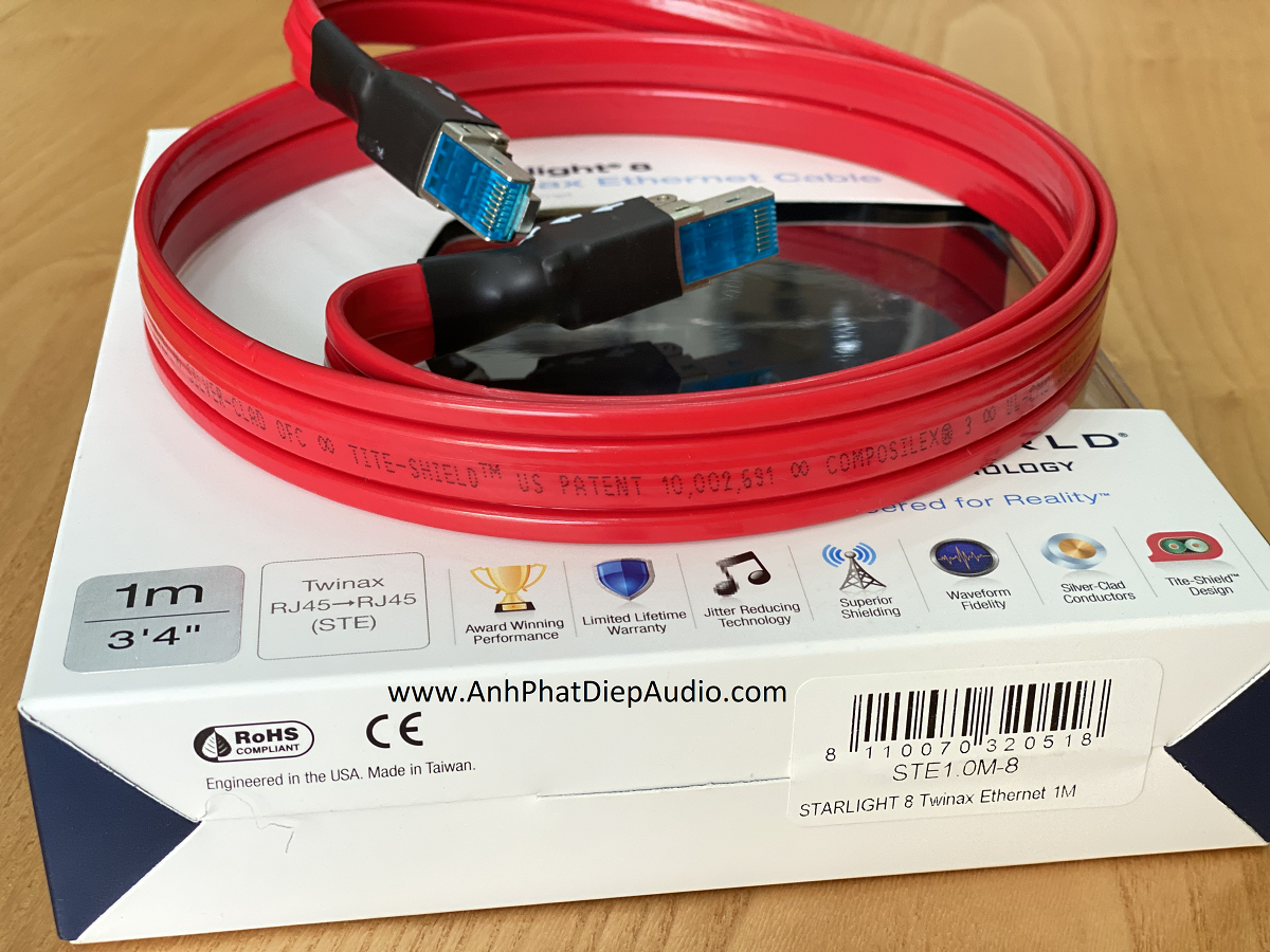 Dây cáp mạng WIREWORLD Starlight 8 Twinax Ethernet Cable - CAT 8