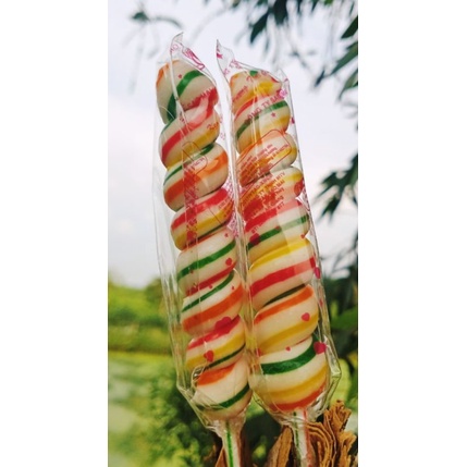 kẹo mút xoắn dài (combo 10 cây )