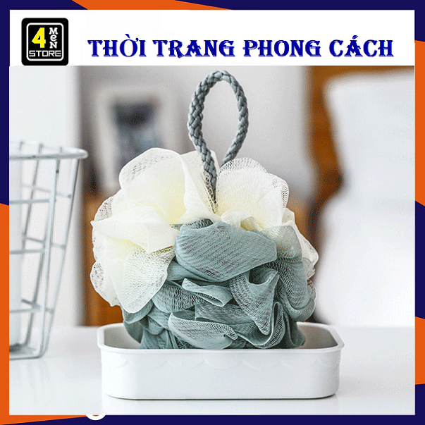 Bông Tắm Tròn Cao Cấp Phối 2 Màu Loại Vừa Siêu Chắc Chắn - Bông tắm Tròn Tạo bọt giúp dưỡng ẩm và mát xat da
