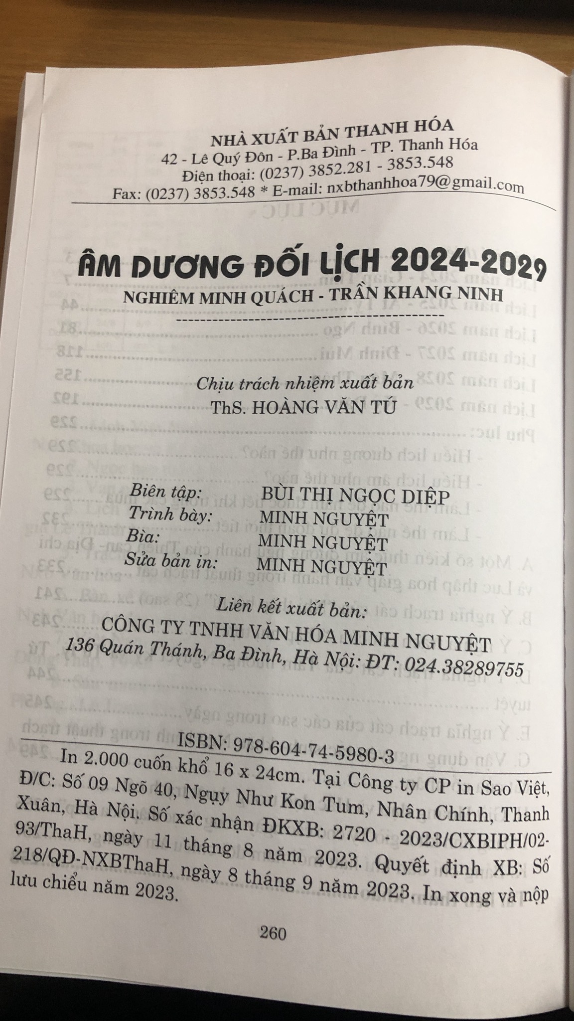 Âm Dương đối lịch 2024 - 2029