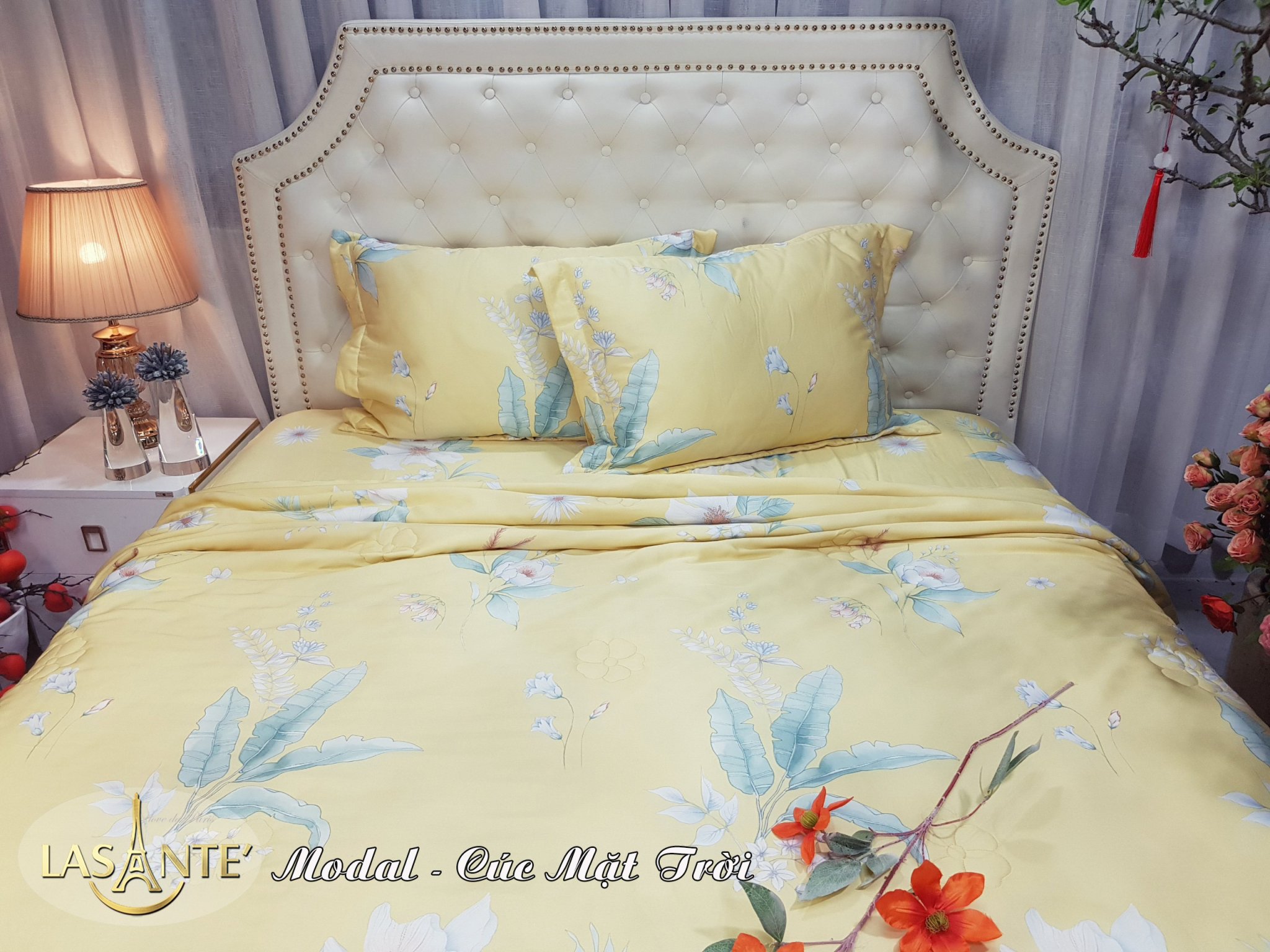 Bộ Drap bọc & chăn chần lụa Modal 200x220 (5 món)