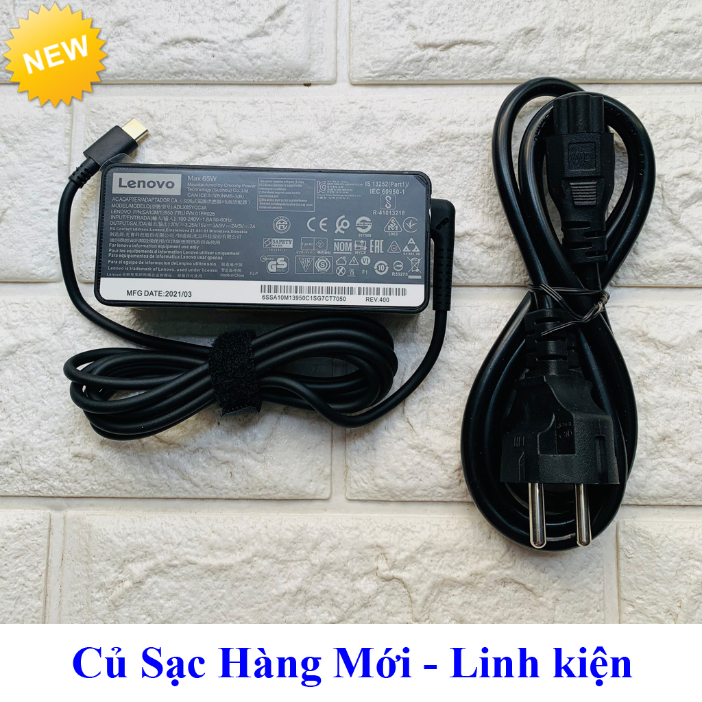 Sạc laptop lenovo type c 20v - 3.25a - 65w