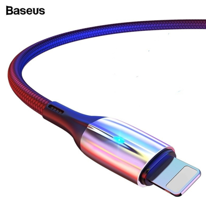 [BH 12 Tháng] Dây Cáp sạc nhanh iPhone - Cáp Lightning Baseus - Siêu bền - Chống Gẫy Đứt - Có Đèn LED