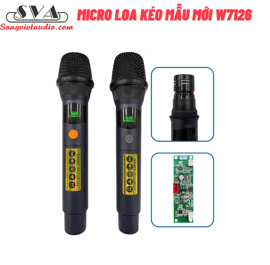 BỘ MICRO KHÔNG DÂY UHF LOA KÉO 7126 - 1 CẶP