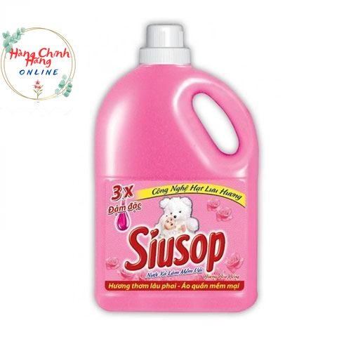 [HCM] Nước xả vải Siusop 3x đậm đặc 3,8kg Hương hoa hồng