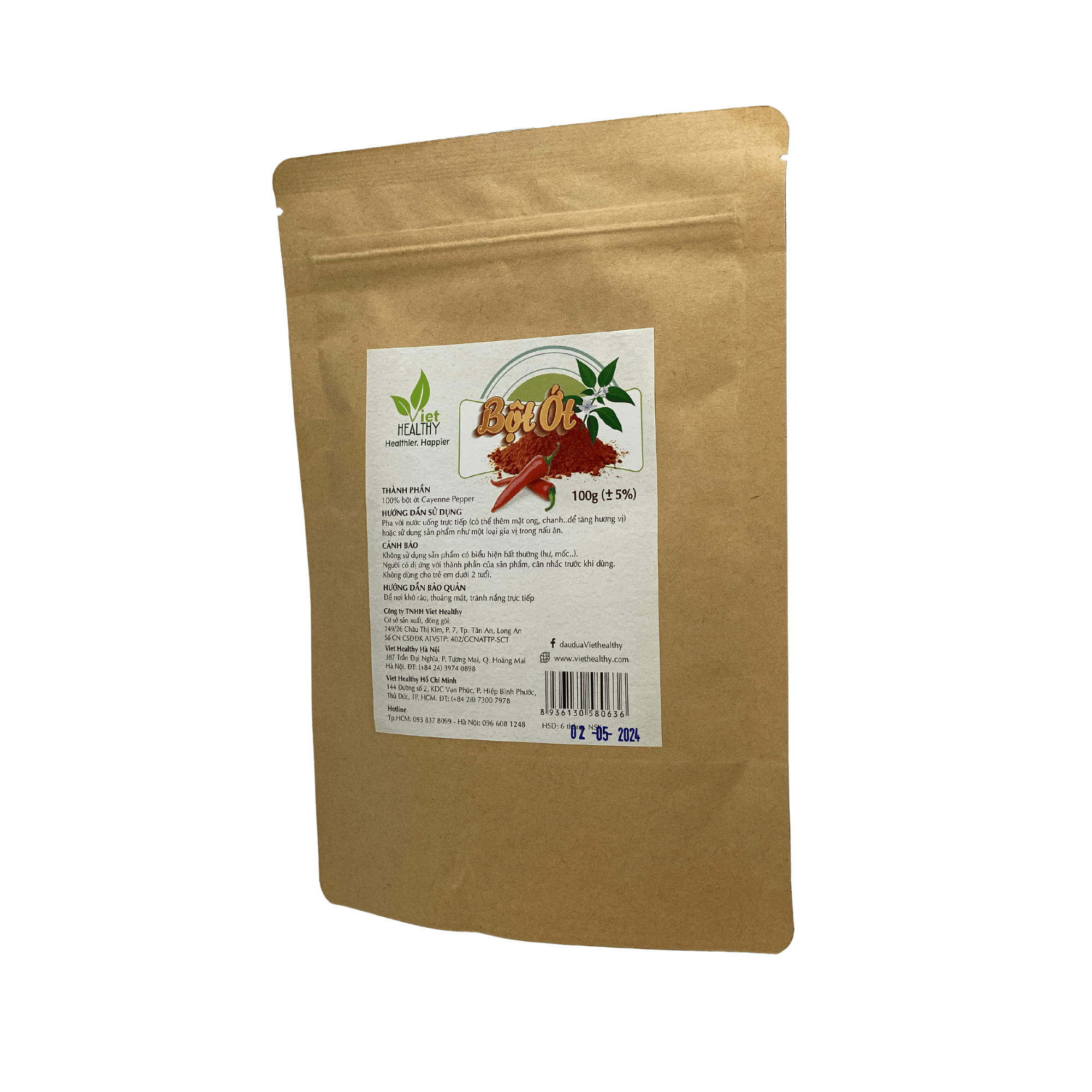 Bột ớt Cayenne Pepper Viet Healthy 100g