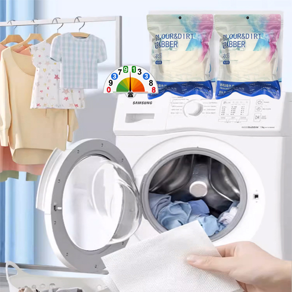 Hộp Giấy Giặt hút màu nhuộm Chống Lem Loang màu Quần áo Túi Lưới Giặt Quần Áo