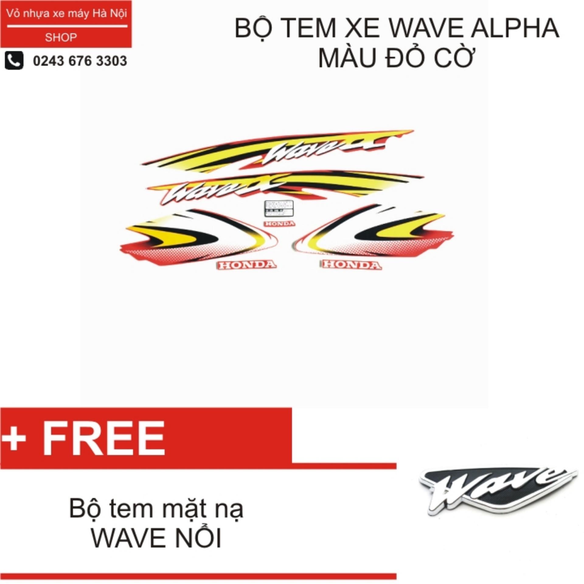 Bộ decal xe Wave Alpha 2004 màu xanh nhớt