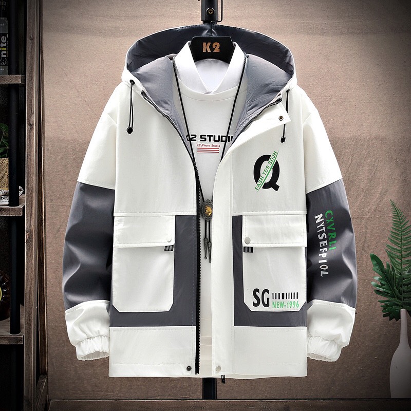 Áo khoác kaki túi hộp xịn xò có mũ siêu hot ấm áp cho mùa lạnh KM FASHION