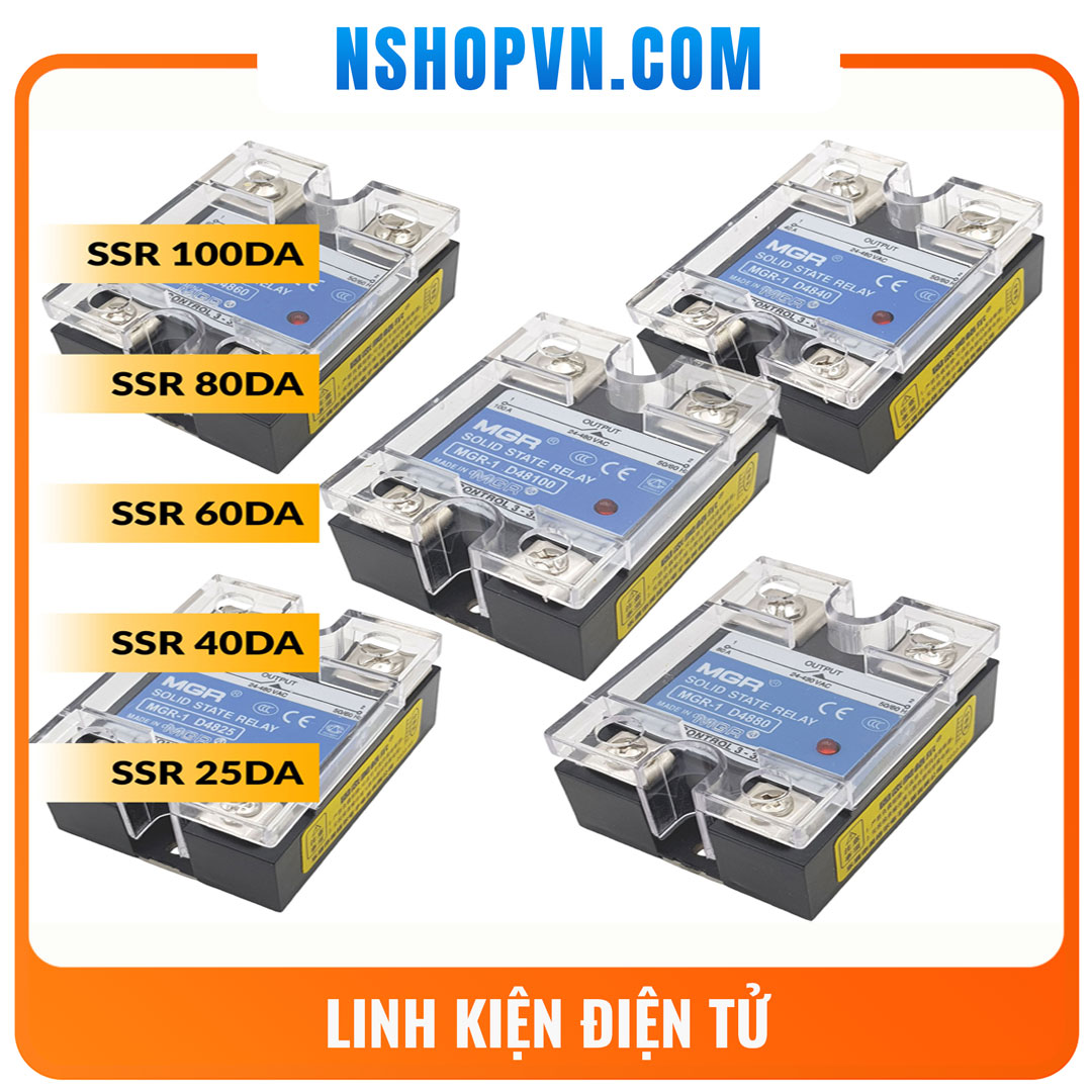 Relay bán dẫn SSR MGR một pha (hàng chuẩn)