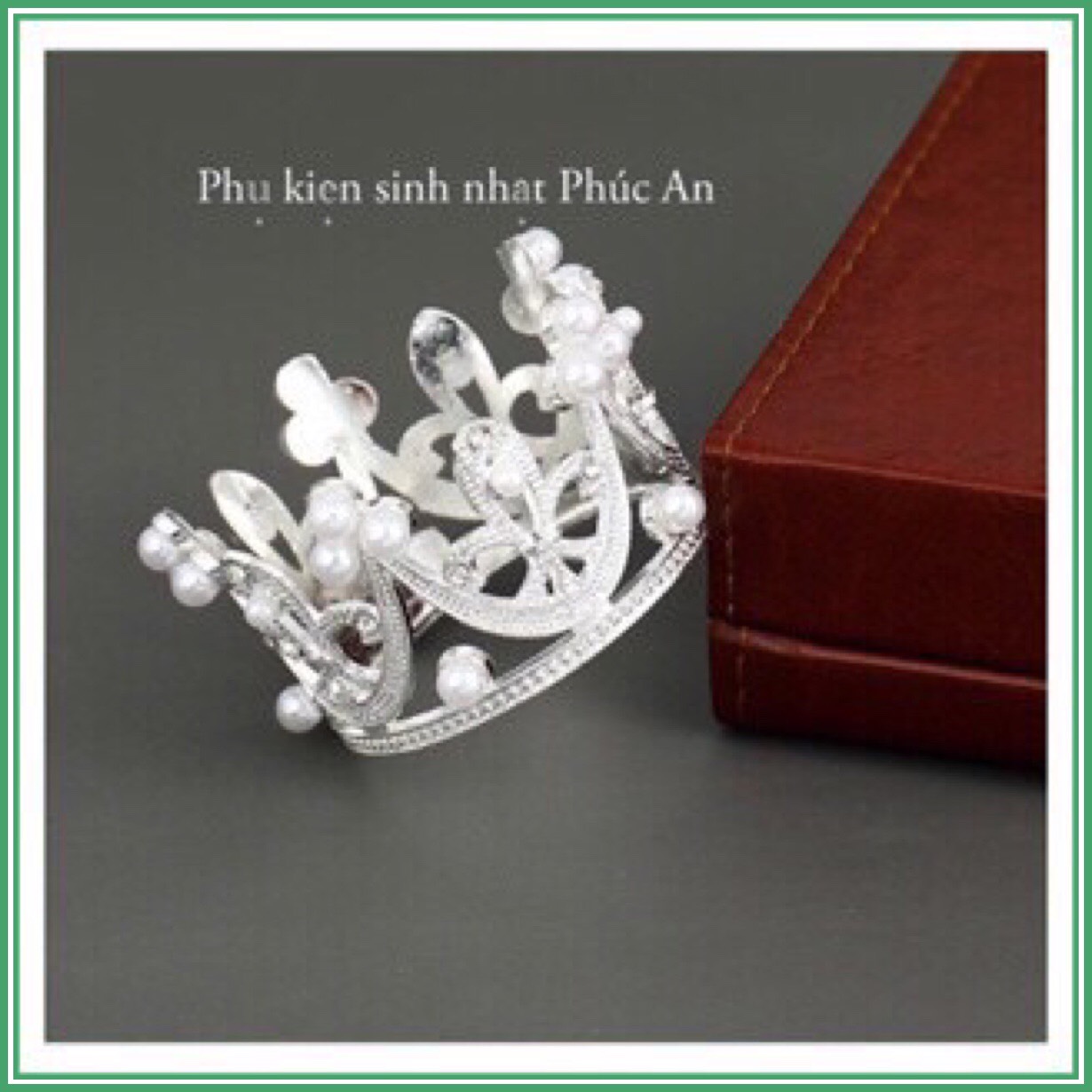 Vương miện nhỏ kim loại trang trí bánh kem