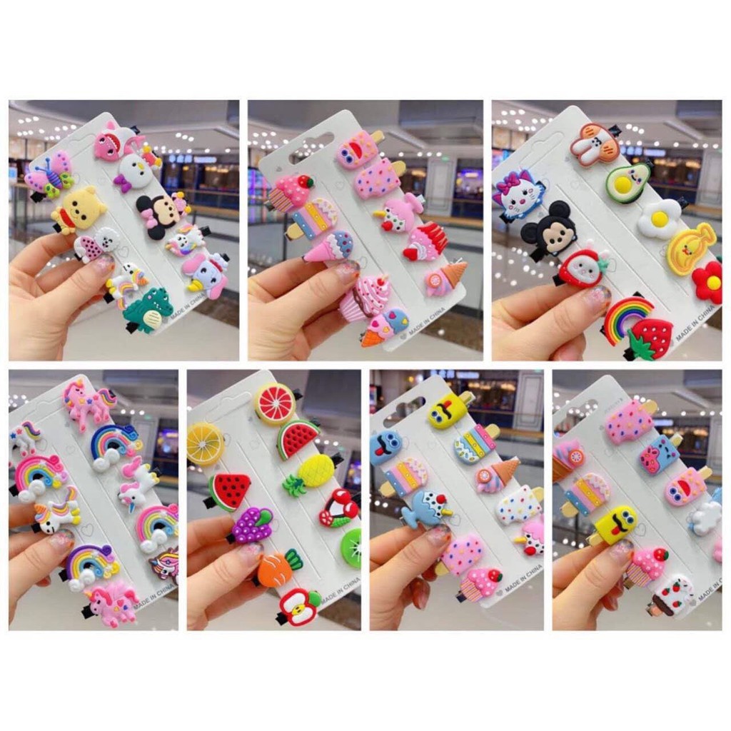 Set 10 Cặp Tóc Dễ Thương - Dùng Lâu Dài Cho Bé