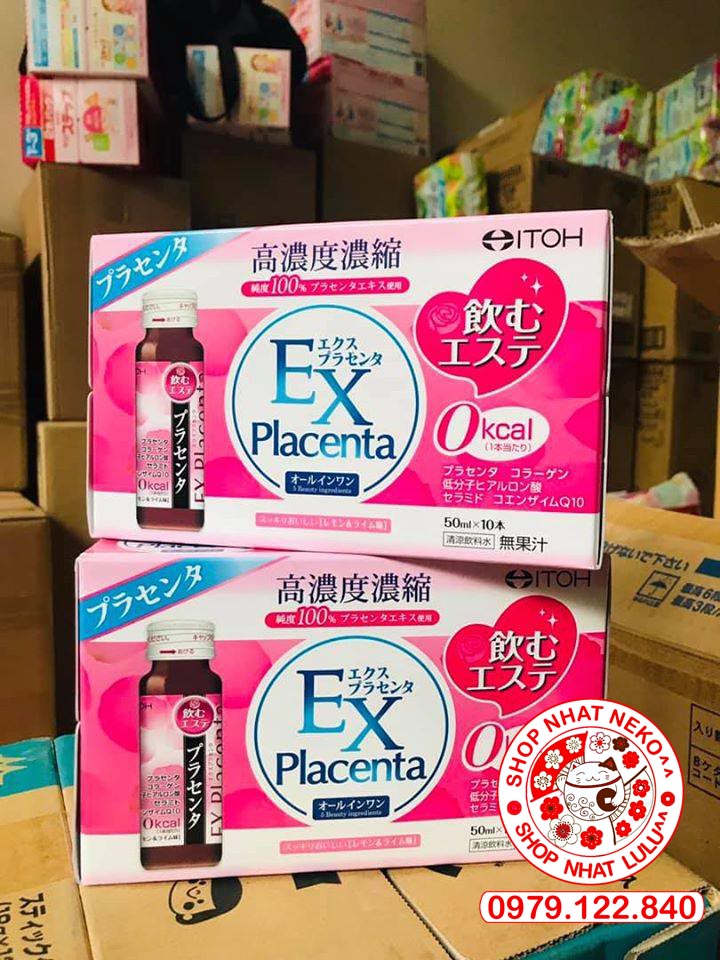 Nước Uống Collagen Ex Placenta Từ Nhau Thai Cừu Itoh Nhật bản hộp 10 lọ 50ml