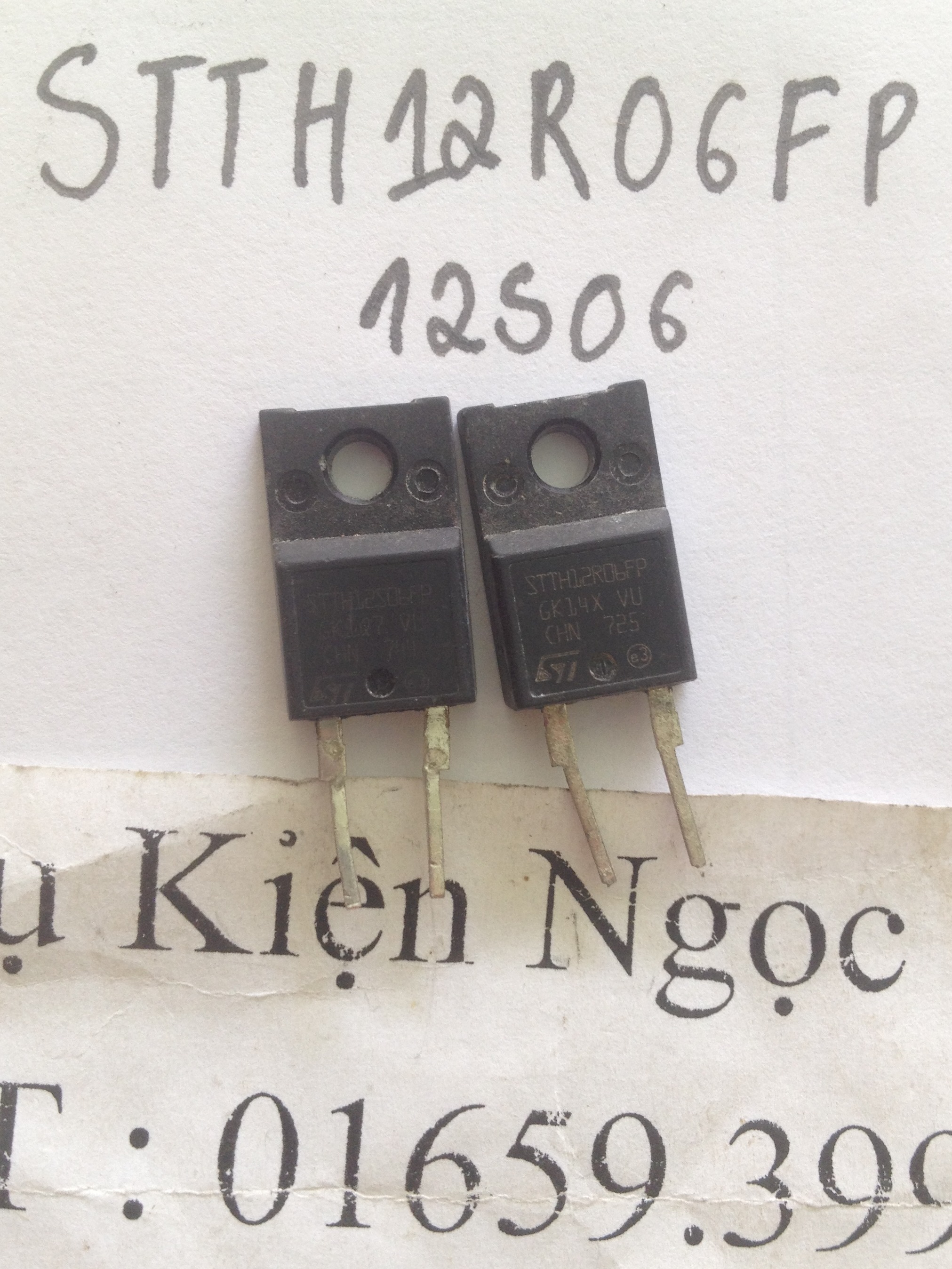 STTH12R06FP combo 3 cái STTH12S06 điốt 2 chân 12A 600V ,diode 12R06