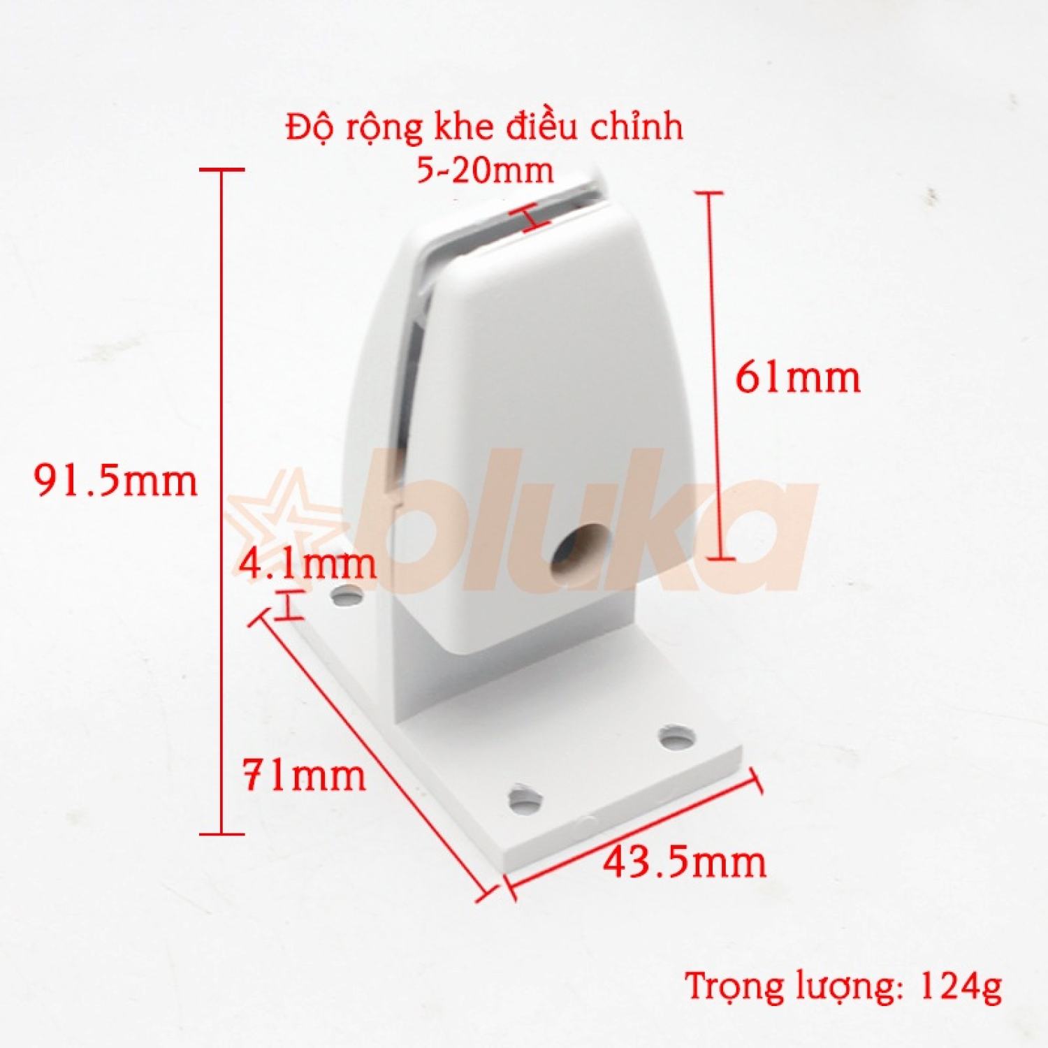 Kẹp Kính, Kẹp Vách Ngăn Trắng