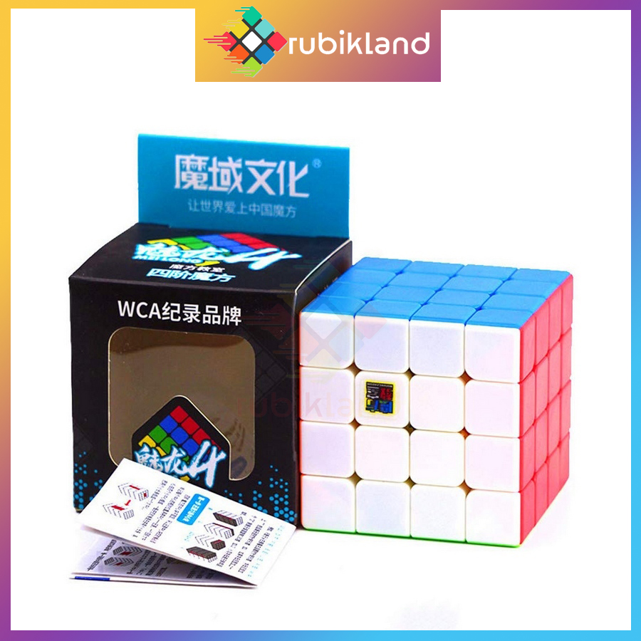 Rubik 4×4 Stickerless MoYu MeiLong MFJS Rubic 4 Tầng Đồ Chơi Trí Tuệ Trẻ Em