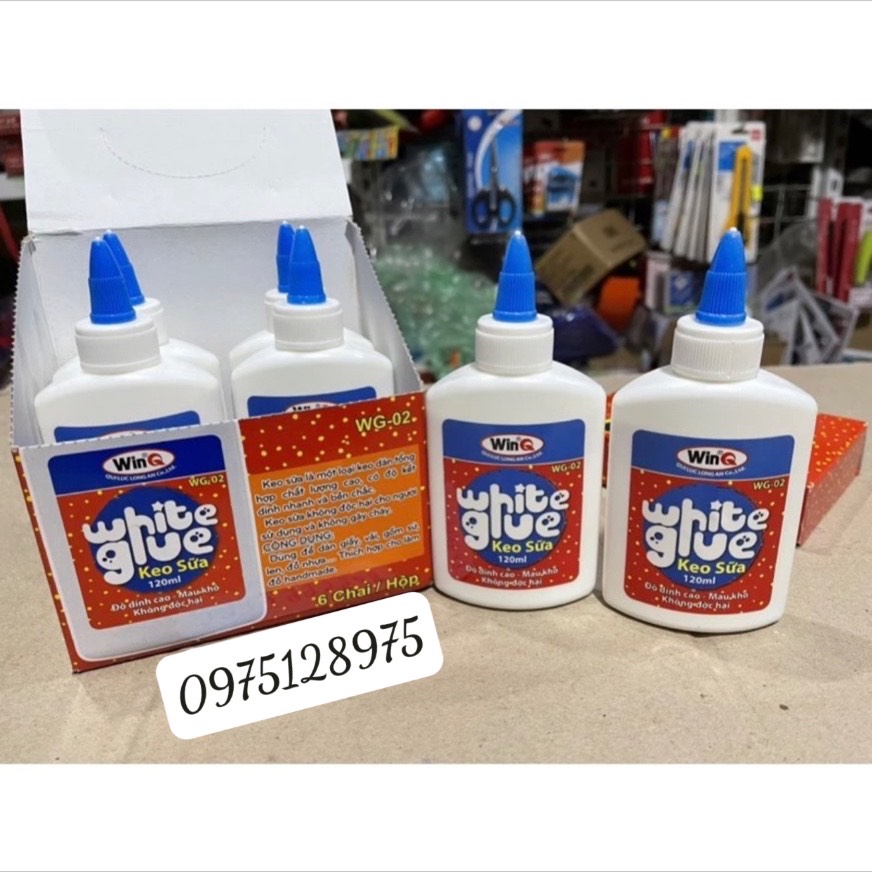 Keo Sữa WinQ White Glue 120ml Đẹp (1 Lọ)