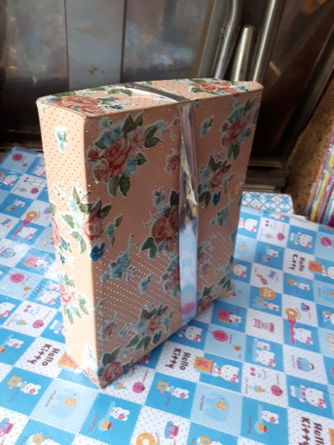 Combo 10 Hộp Xếp 18×22×5(Kèm Nơ Rút Bản 3Cm)