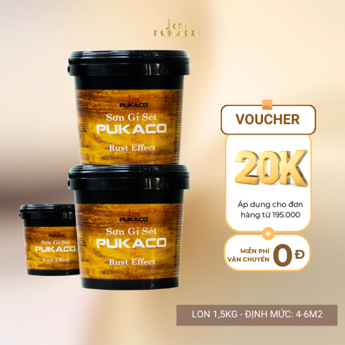 Sơn Gỉ Sét PUKACO hiệu ứng gỉ sét thật 100%