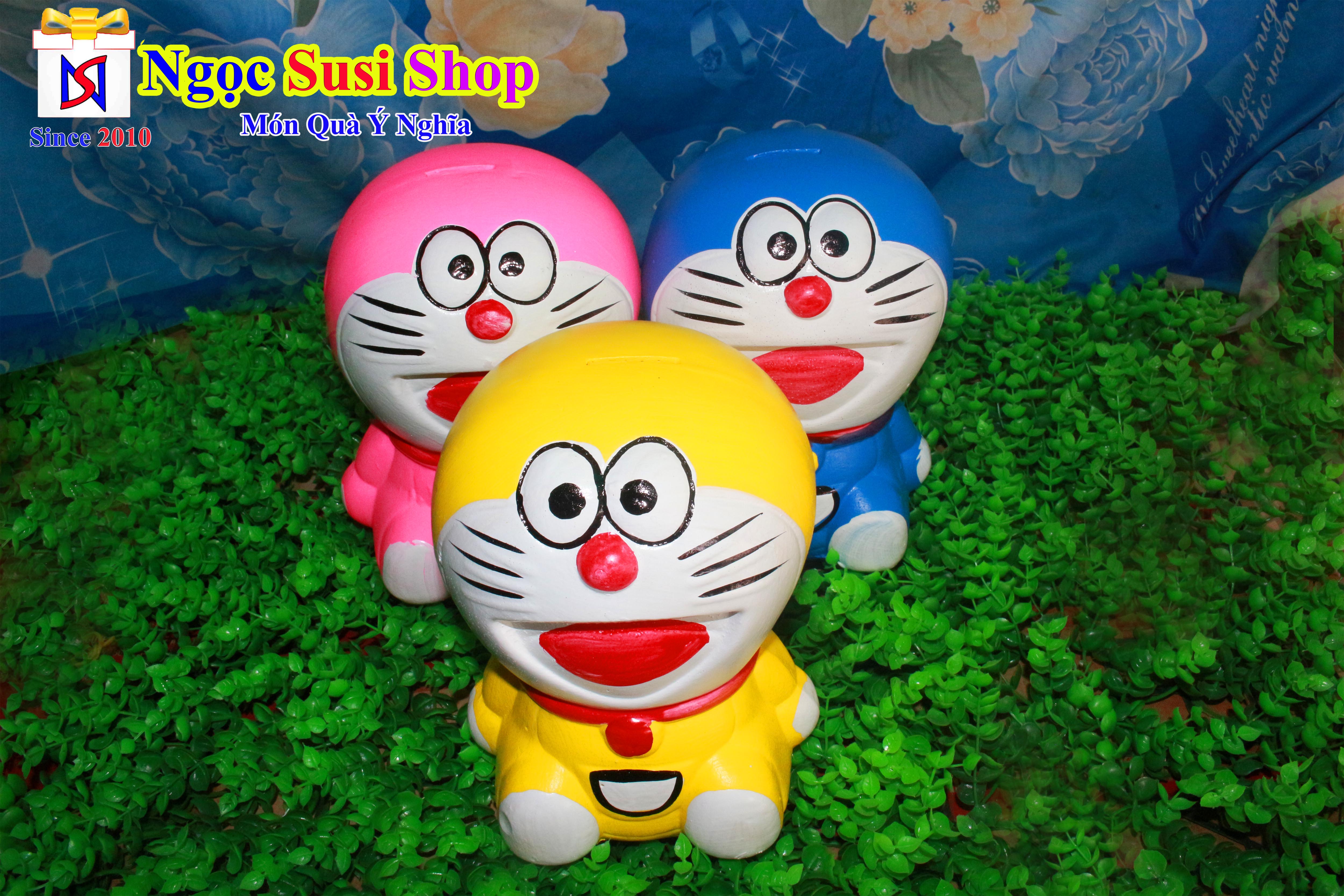 HEO ĐẤT TIẾT KIỆM DORAEMON DOREMON ĐÔRÊMON Size 21cm Siêu Cute [Giao Màu Ngẫu Nhiên]