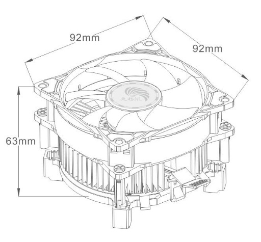 Tản Nhiệt CPU DIANA LED XANH-F7