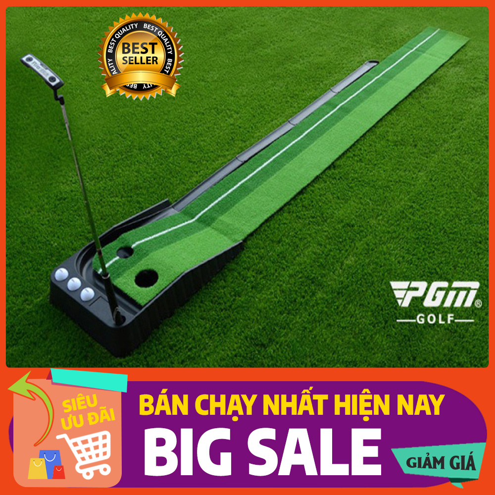 Thảm tập Golf Putting TL004 chính hãng PGM cao cấp có đường bóng về dài 3m, dụng cụ hỗ trợ tập golf gạt bóng vùng Green, tập chơi golf tại nhà