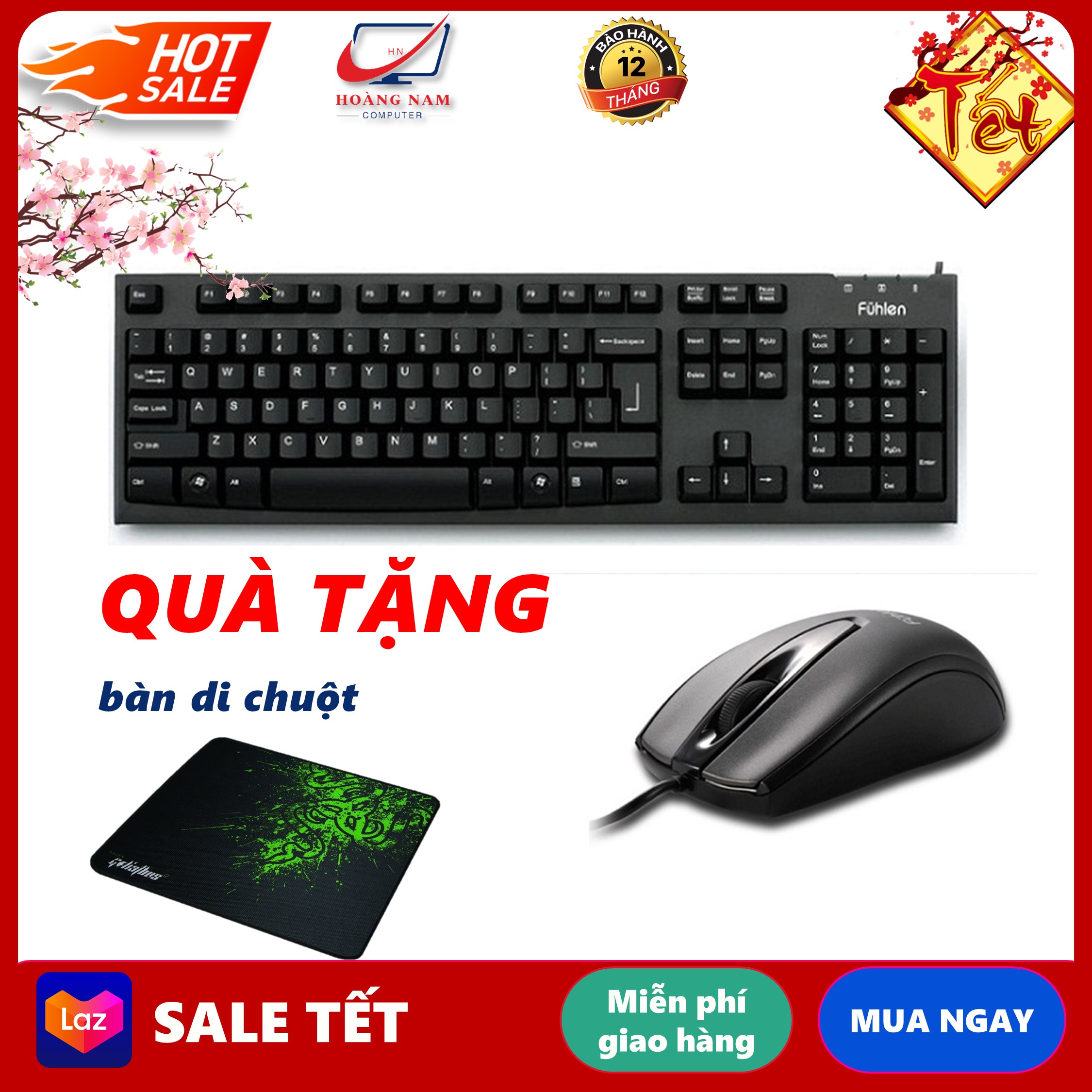 Combo Bộ Phím Chuột Logitech K120 + B100 có dây USB (Đen) - Chính hãng