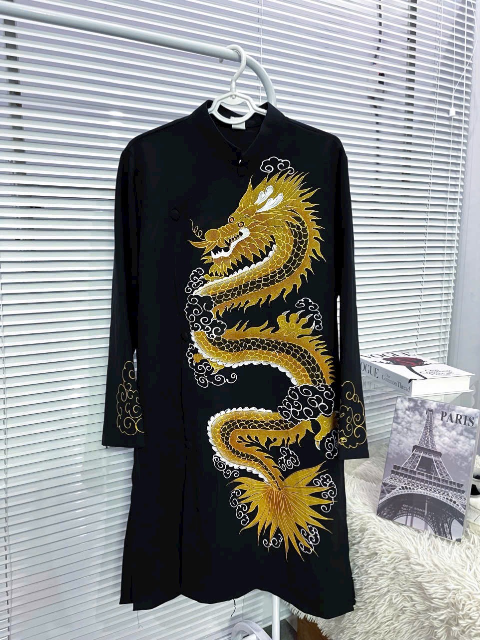 Traditional Ao Dai # Silk Patterned Ao Dai for Men # High-class Man's Clothing