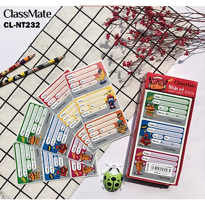 Combo 2 tập Nhãn vở classmate NT232/NT205/NT204/NT233