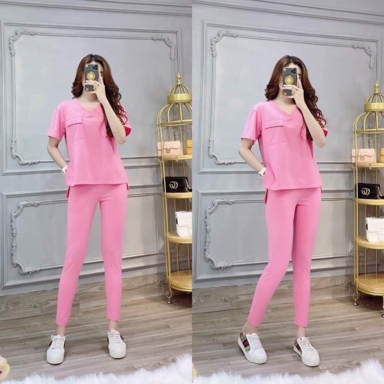 [HCM]SET BỘ THỜI TRANG DÀI XẺ TÀ PHỐI TÚI SIÊU DỄ THƯƠNG
