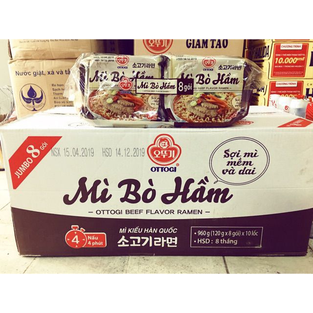 (Sôc) thùng mì bò hầm 120g*20 gói