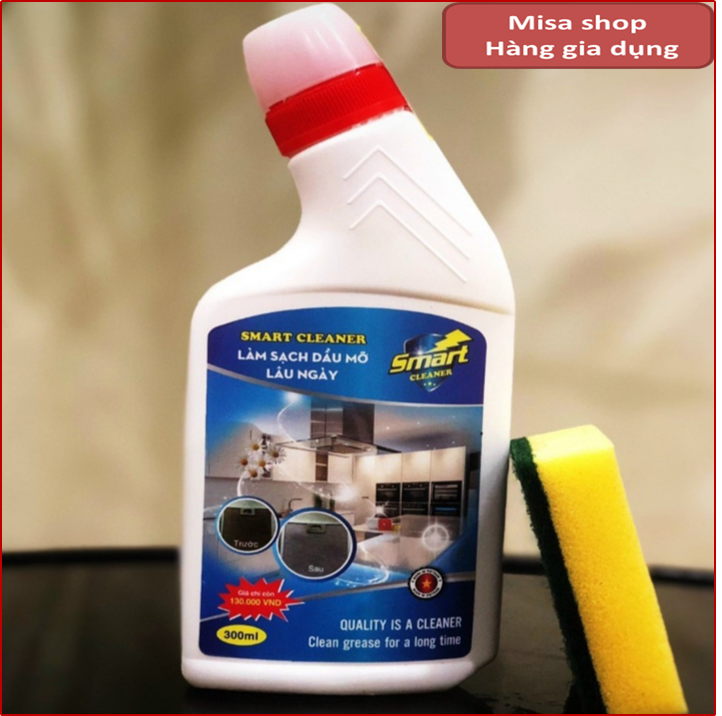 Nước tẩy dầu mỡ máy hút mùi smart cleaner, chất tẩy dầu mỡ máy hút mùi smart cleaner, tẩy dầu mỡ tại mọi vị trí như lò vi sóng, lò nướng, bếp ga, bếp từ, tường bếp siêu nhanh, siêu sạch, an toàn cho người sử dụng - misa shop