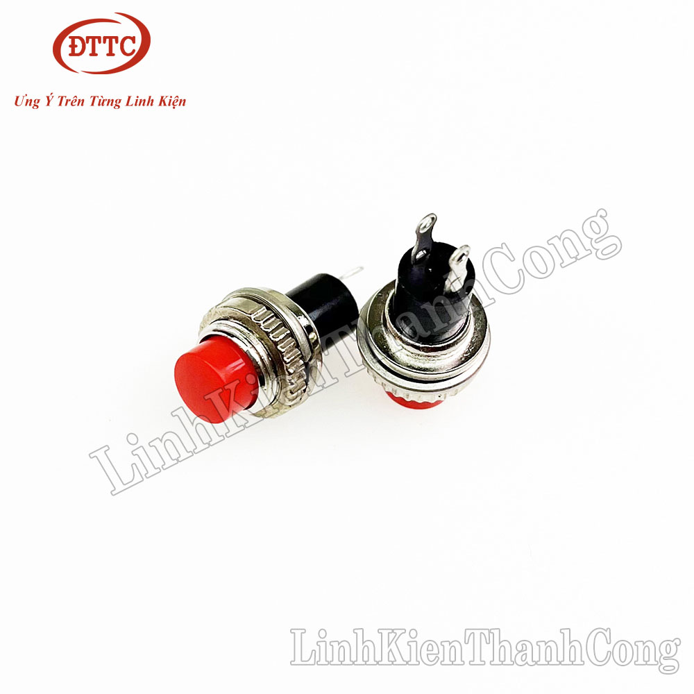 Nút Nhấn Nhả DS-314 10mm Xanh Lá, Màu Đỏ