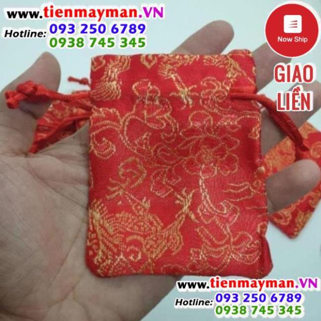 {GIÁ SỈ} Combo 10 túi gấm đỏ long phụng cỡ nhỏ