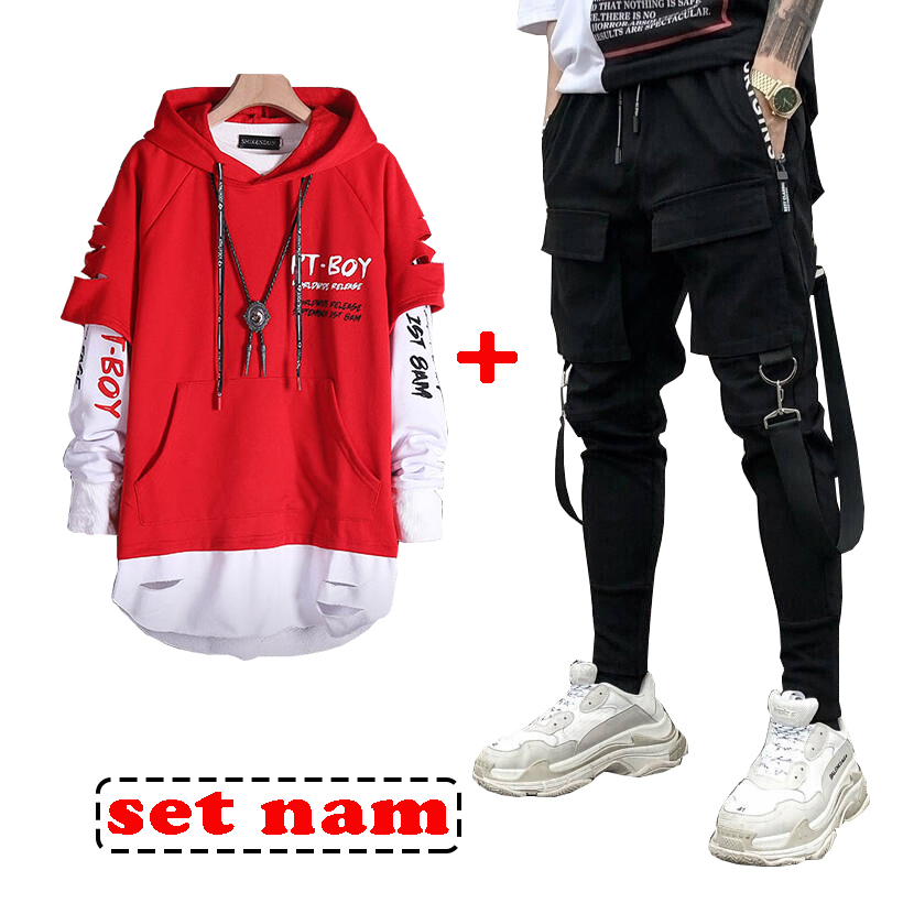 Combo Bộ Đồ Nam Quần Jogger Túi Hộp Kết Hợp Áo Hoodies Cá Tính Thời Trang FORYOU AO TOP NAM 126 + JOGGER NAM