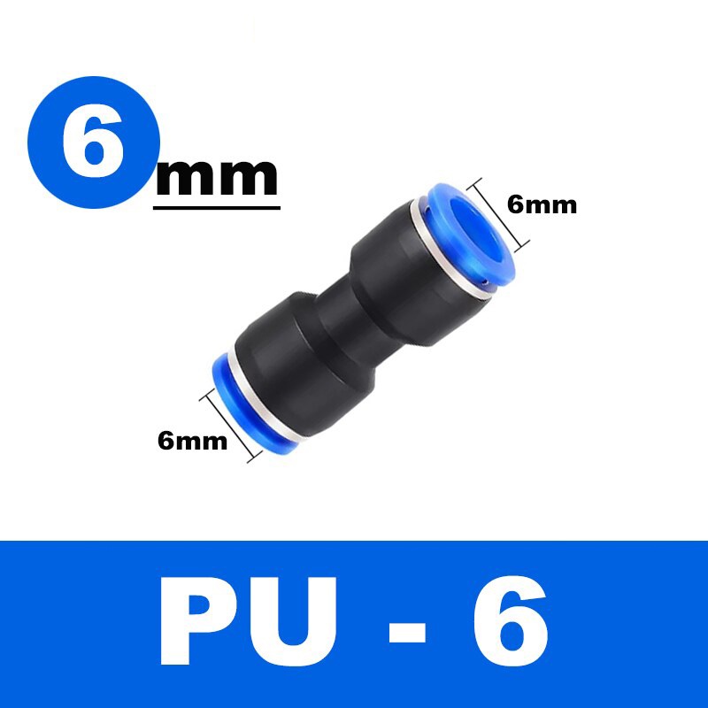 Đầu Nối Nhanh Cắm Ống Phi 4 6 8 10 12 - Combo 10