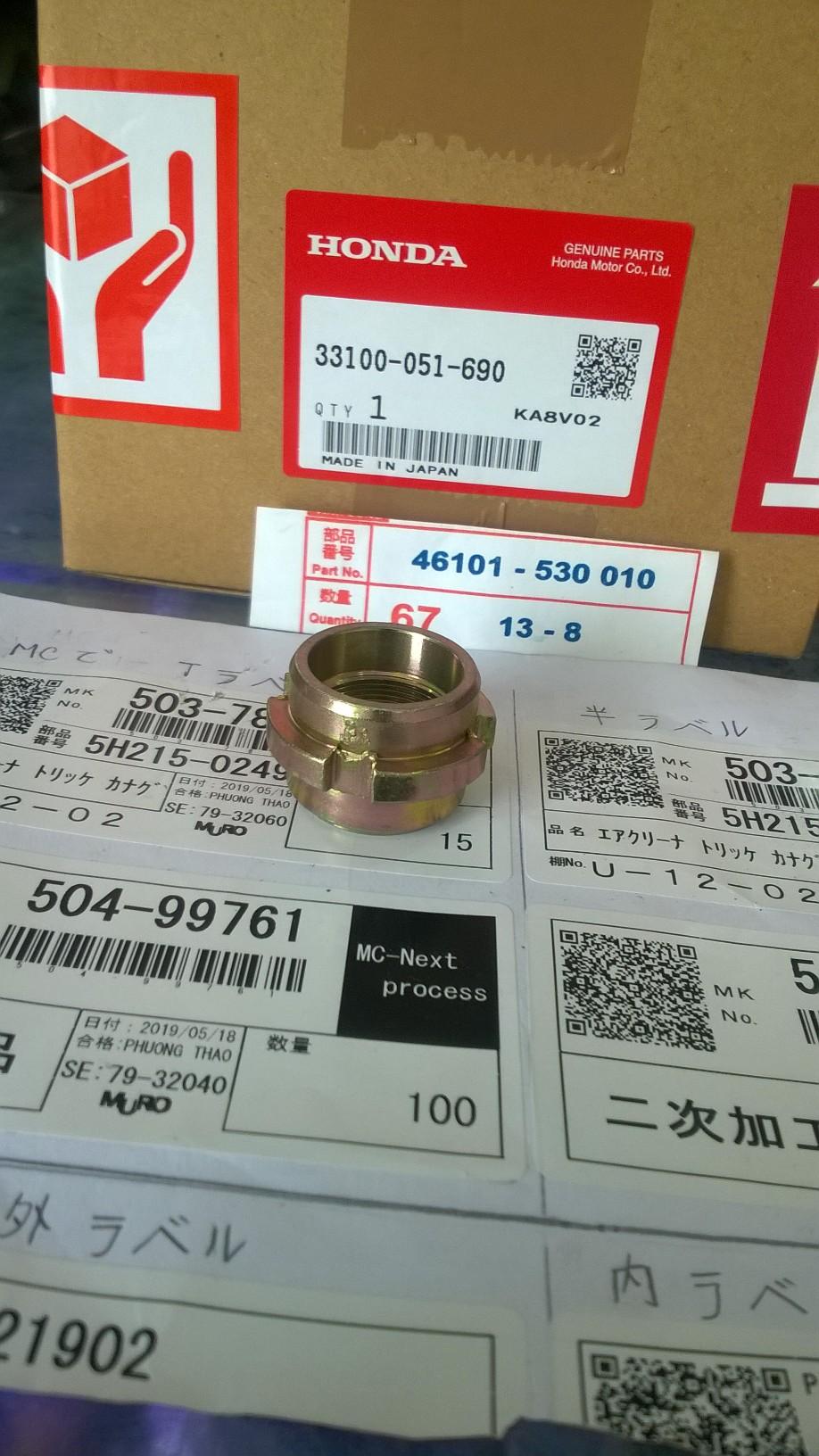óc chén cổ xe honda 67- ram màu vàng