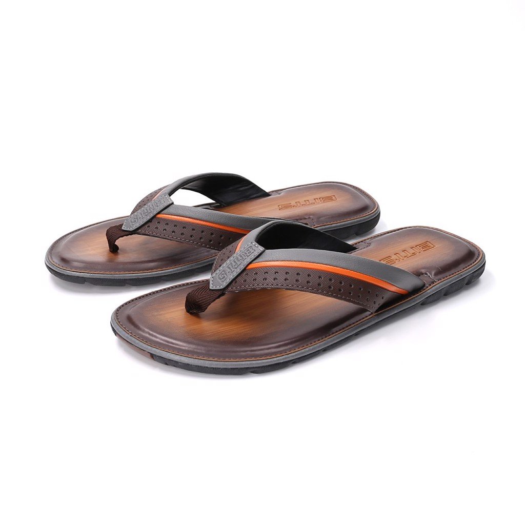 [HOÀN XU]  DÉP KẸP NAM BITI'S XỎ NGÓN SI ĐẾ CAO SU DTM020300 (ĐEN + NÂU)