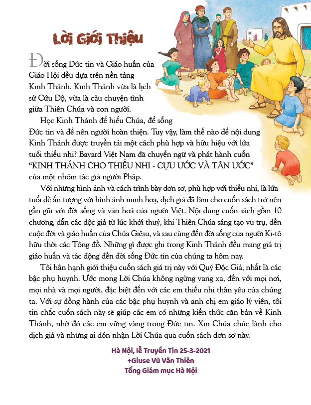 KINH THÁNH CHO THIẾU NHI – Cựu Ước và Tân Ước