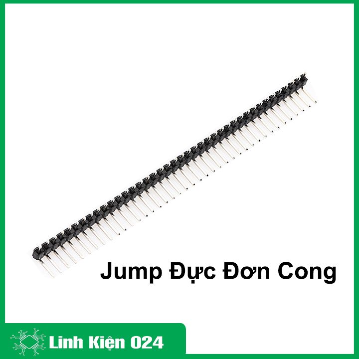 Hàng rào jump đực đơn / đôi 2.54mm cong đứng 40P