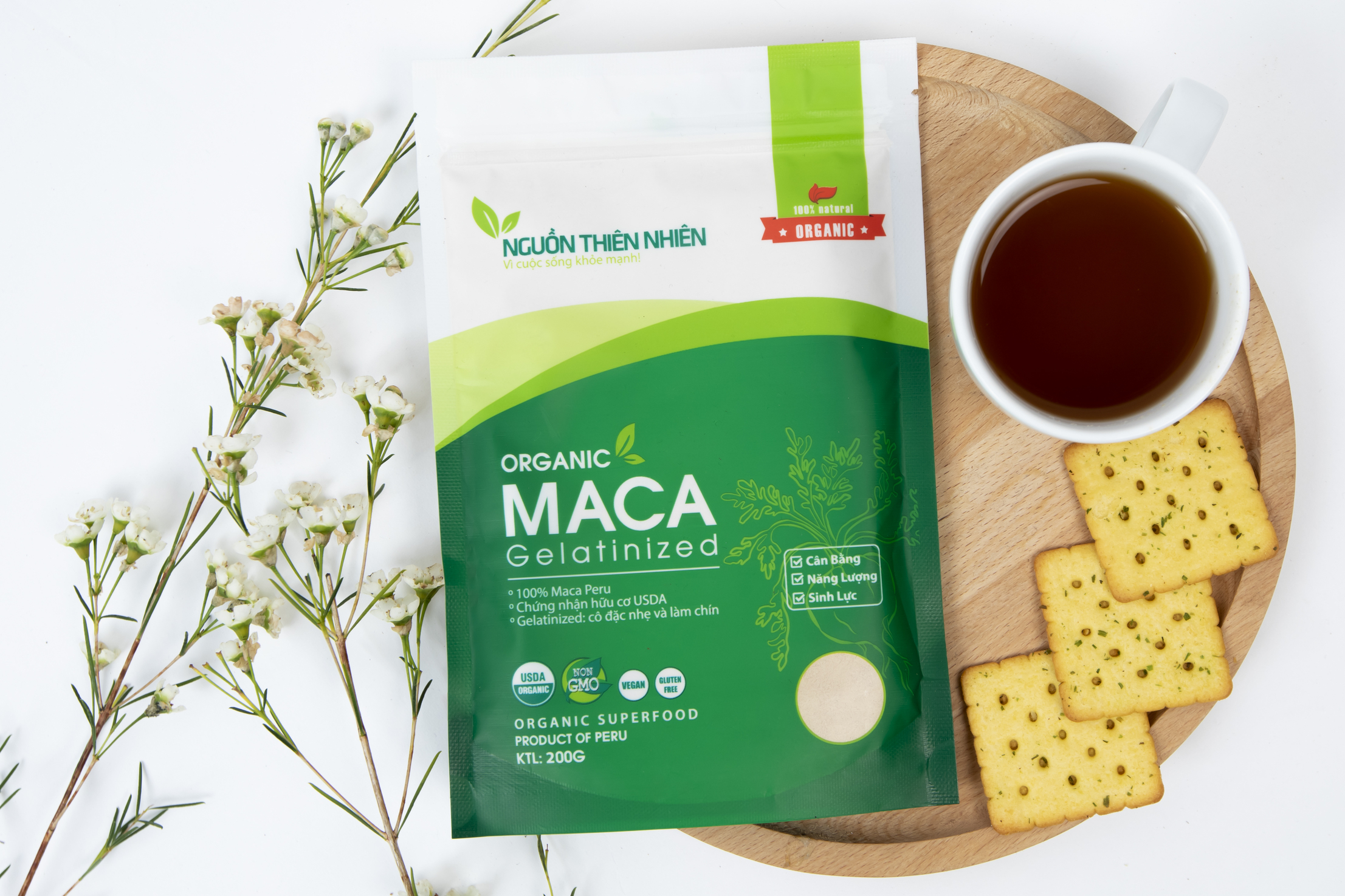 Bột Organic Gelatinized Maca Nguồn Thiên Nhiên 200g