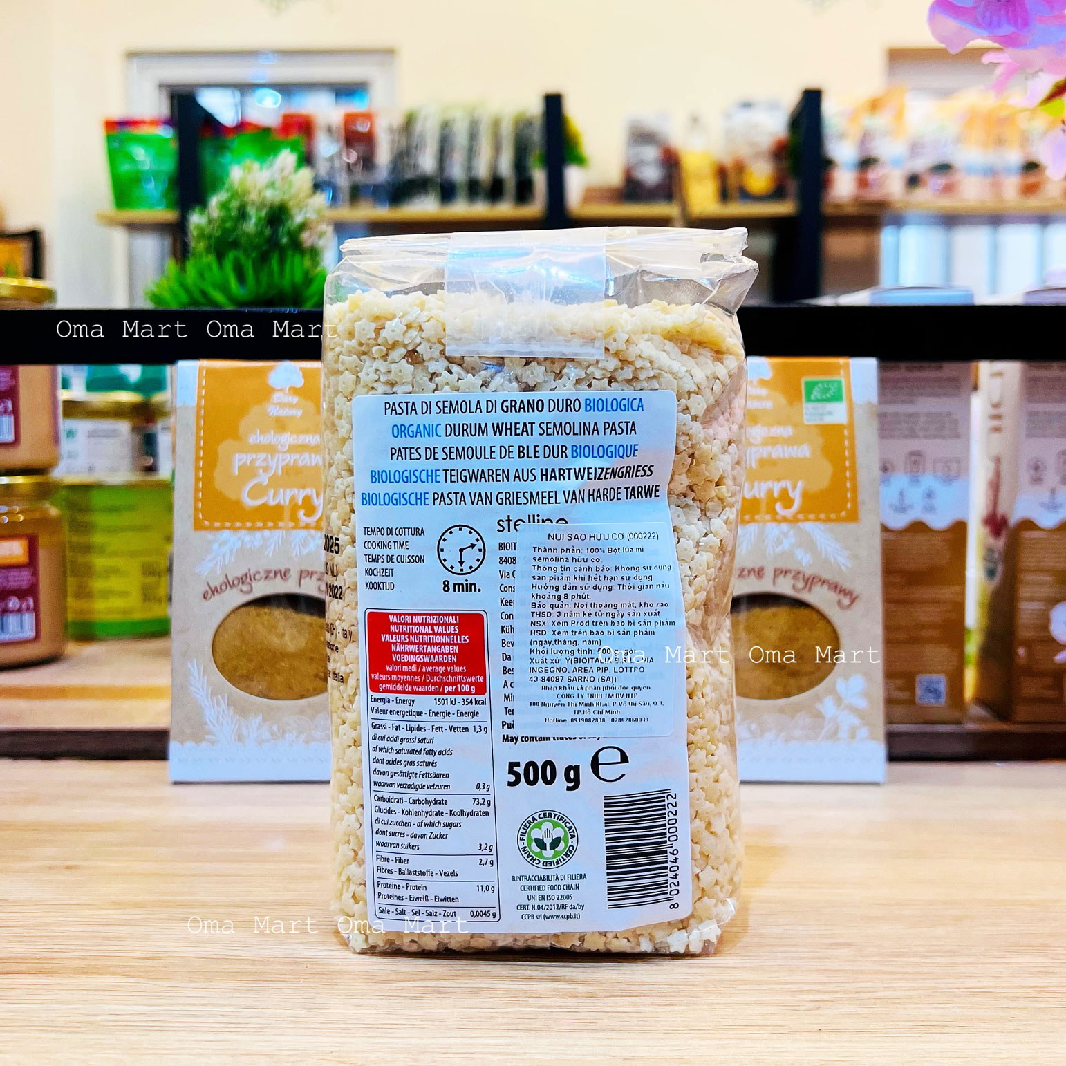 Nui sao hữu cơ Bioitalia 500g